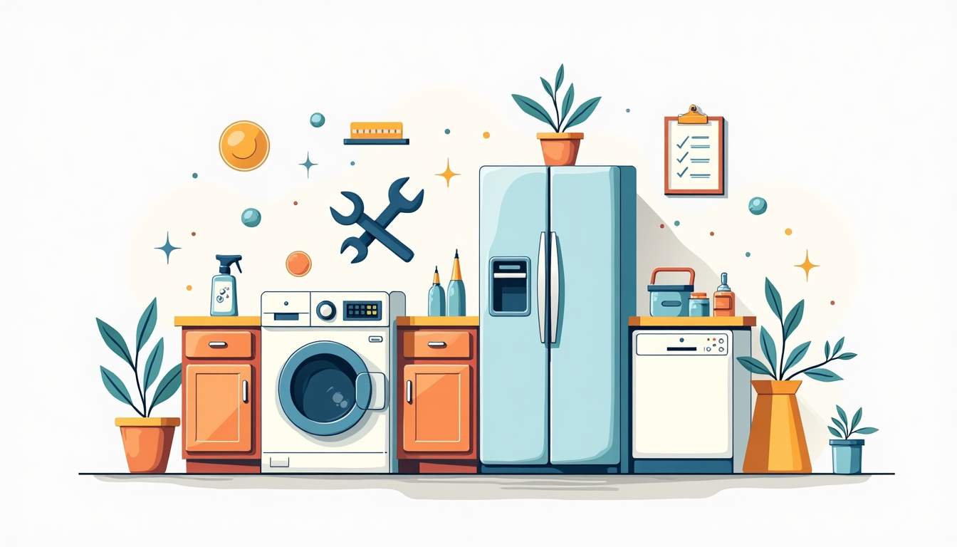 A collection of common household appliances